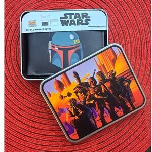 New Star Wars Slim Bifold Wallet with Collectible Tin Case